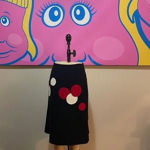 Moschino Cheap Chic Black Polka Dot Skirt The Nanny